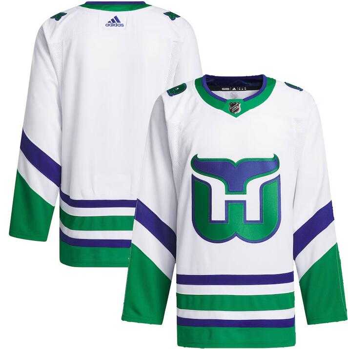 Mens Carolina Hurricanes Blank White Stitched Jersey Dzhi